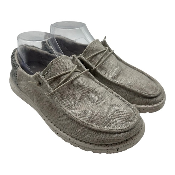 Hey Dude Wendy‎ Funk Shoes Women's Size 8 Silver Sparkle Slip On Comfort Loafers - Picture 1 of 11